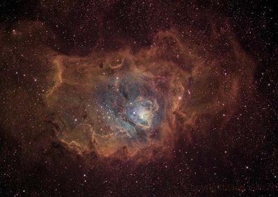 Narrowband Lagoon Nebula by D. Wilson, 14" Imaging Harmer Wynne, SBIG STXL 11002M