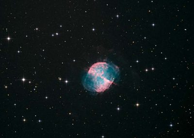 M27 Dumbbell Nebula by S. Johnson, 12.5" Imaging Dall Kirkham, Apogee U16M